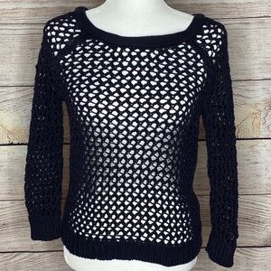 American Eagle Crochet Knit Pullover Sweater